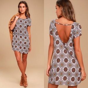 Lulus Perfect Getaway Print Shift Dress